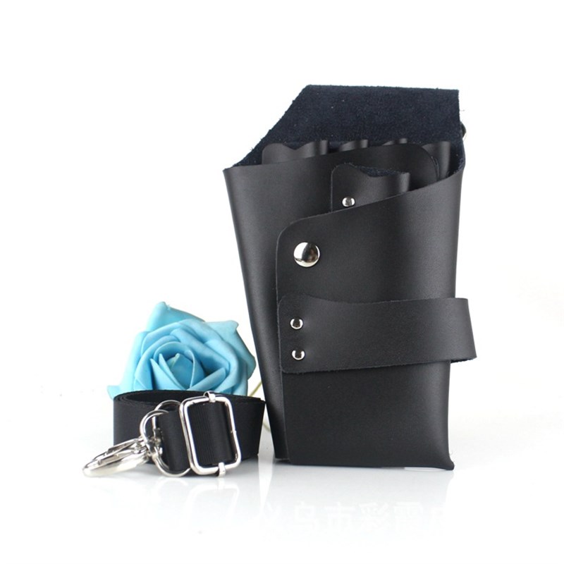 牛皮美发剪刀腰包发型师多功能工具挎包梳K子包美发工具包  J07