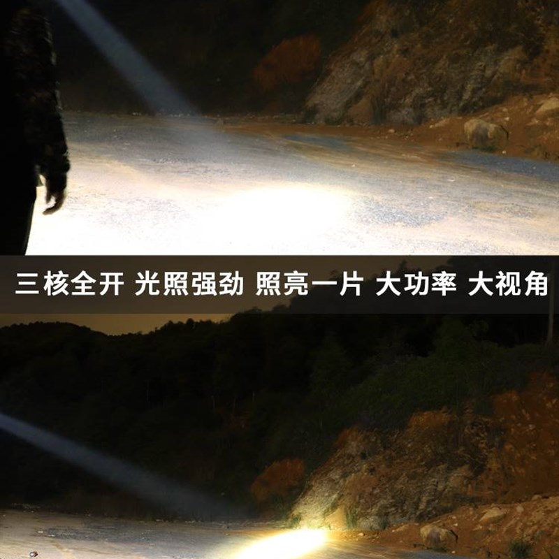适用于头灯强光充电超亮lsed头戴式户外远射手电筒夜钓非感应矿灯