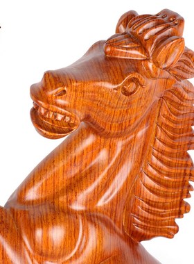 红木马到成功摆件工艺品花梨木实木生肖马客厅办公室装饰开业礼品