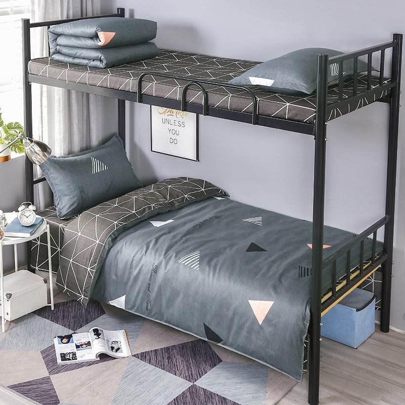 大学生宿舍一米二床单被套三件套男生寝室单人床水洗棉被罩上下铺