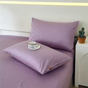 简约纯棉床单单件纯色全棉学生宿舍被单枕套三件套1米5单双人炕单