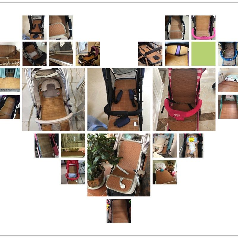婴儿车竹席高景观推车凉席夏季儿童推车凉席垫小孩双面凉席子包邮