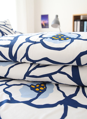 花自由纯棉被套单件15l0x200x230全棉宿舍单人1.5被罩220x240双人