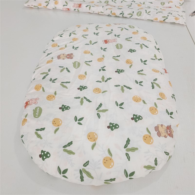 椭圆婴儿摇篮床棉花被褥睡篮宝宝床新生儿手提篮实木摇篮摇窝垫子