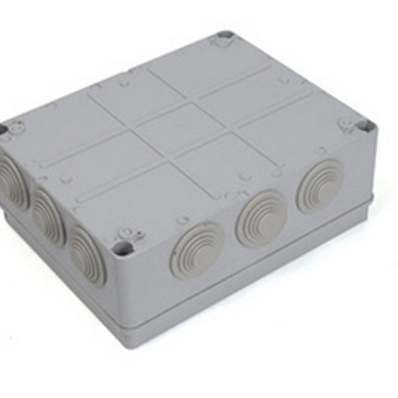 240*190*90mm带橡皮塞塑料防水分线盒 自带预留孔接线端子盒