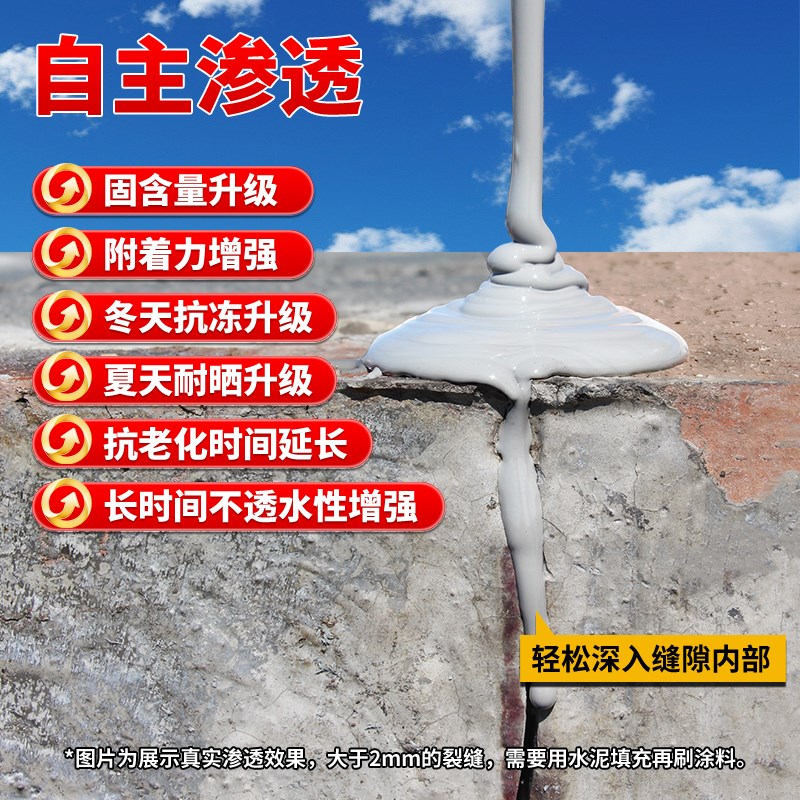 屋顶防水补漏材料房顶裂缝渗水专用涂料楼顶漏水堵漏王防漏防水胶