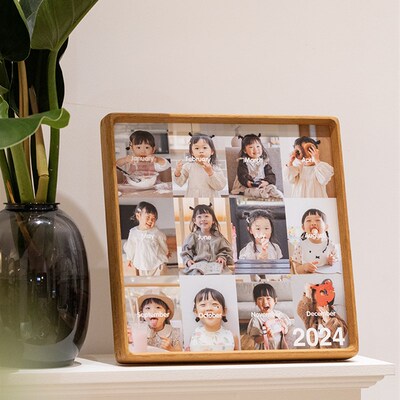 25周年纪念相框12个月年表DIY定制一周年纪念礼物可洗照片墙