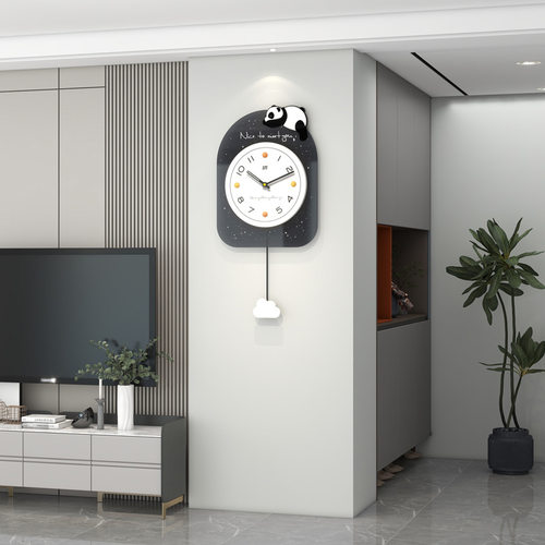 挂钟客厅高级感现代简约钟表家用背景装饰创意时钟挂墙家用免打孔