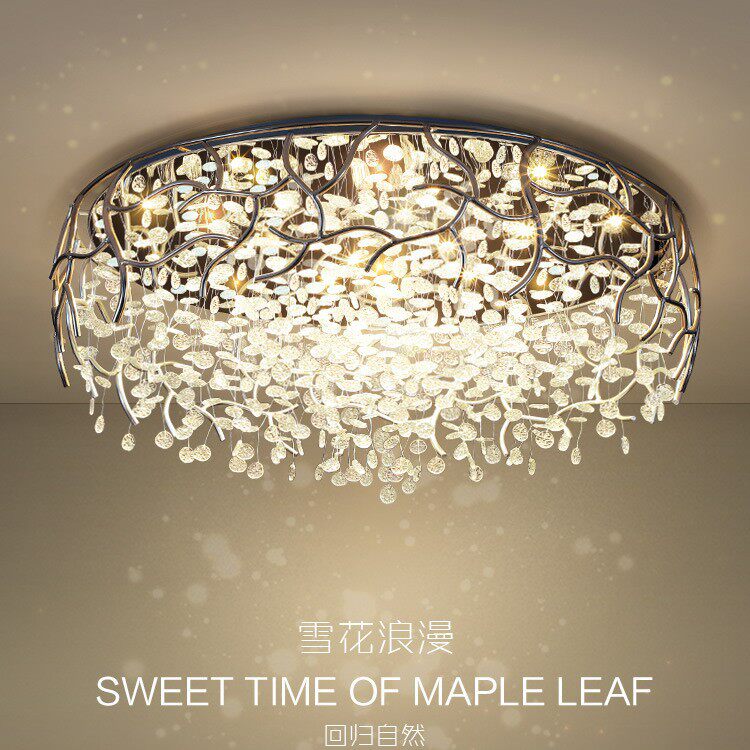 卧室灯蒲公英温馨浪漫创意客厅水晶鸟巢北欧轻奢主卧灯具吸顶灯饰