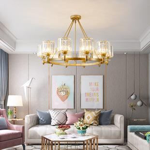 北欧轻奢客厅水晶吊灯后现代简约主卧室餐厅灯2020年新款 灯具灯饰