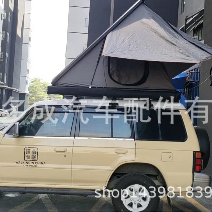汽车顶折叠帐篷液压自动打开铝合金硬壳户外露营车载帐篷帐篷、天