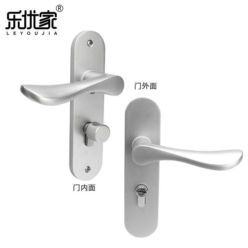 防盗门木门通用静音双舌执手锁