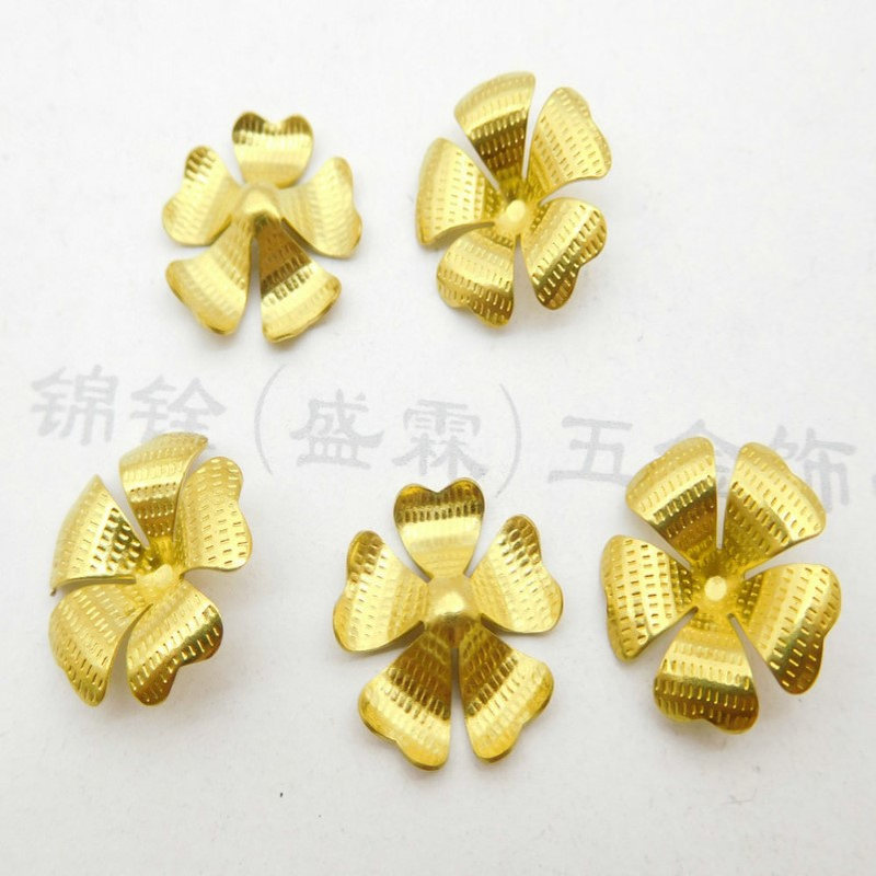 铜质花瓣花托无孔花瓣五花瓣片DIY饰品