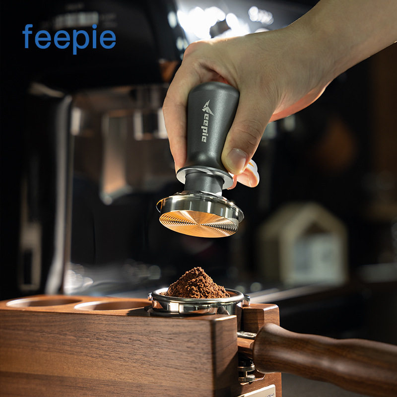 feepie啡派3.0恒力咖啡压粉器304不锈钢螺纹底平衡定力咖啡压粉锤