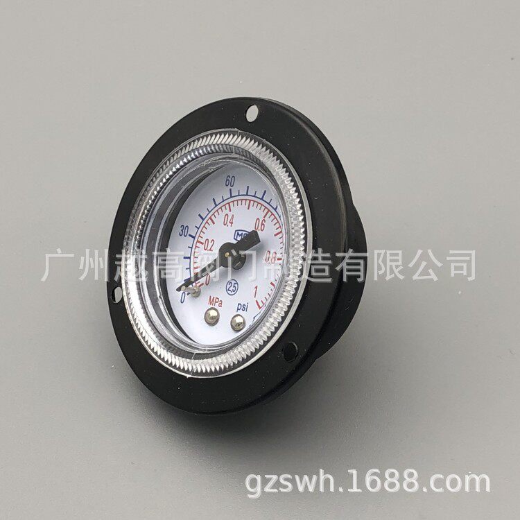红旗仪表Y-60BF/ZT不锈钢压力表轴向带边耐高温防腐蚀水压真空表