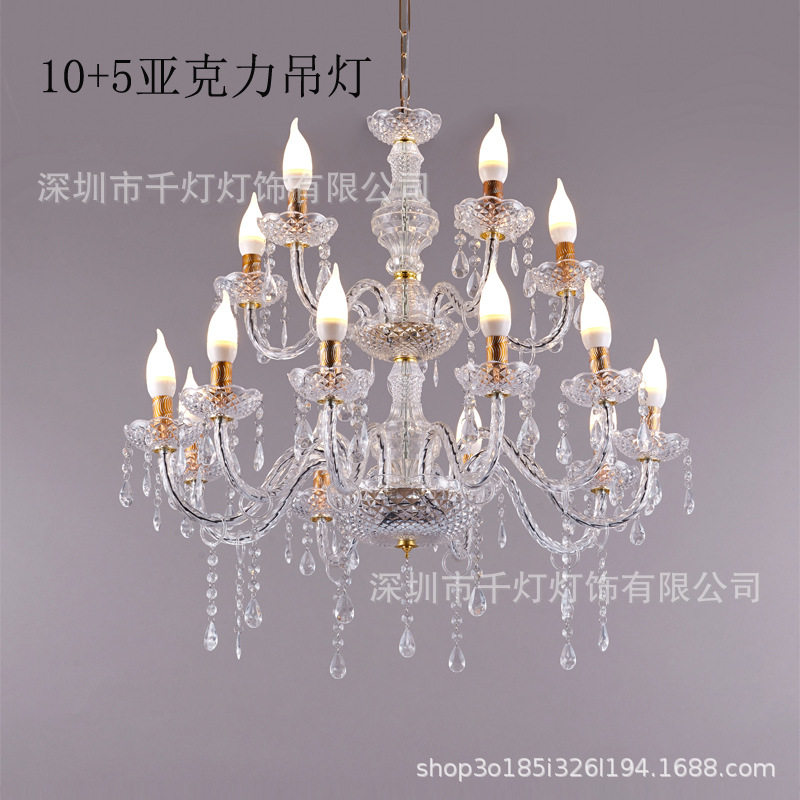 2022新款婚庆道具亚克力水晶灯路引仪式亭吊灯婚庆道具婚礼装饰灯