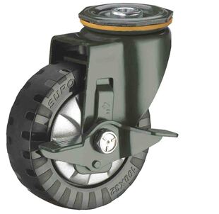 向荣 2.5寸 孔顶防滑带边刹车 聚氨酯pu 万向脚轮J03S-03C-63-351