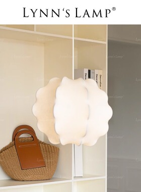 北欧创意蚕丝吊灯法式客厅泡泡卧室书房白色衣帽间布艺中古餐厅灯