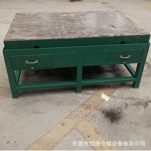 重型铸铁工作台模具装配铸铁平台带虎钳装配焊接平板模具车间桌