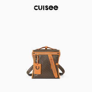 Cuisee/崔氏新款遇见小号双肩包老花短途旅行休闲时尚无性别包包