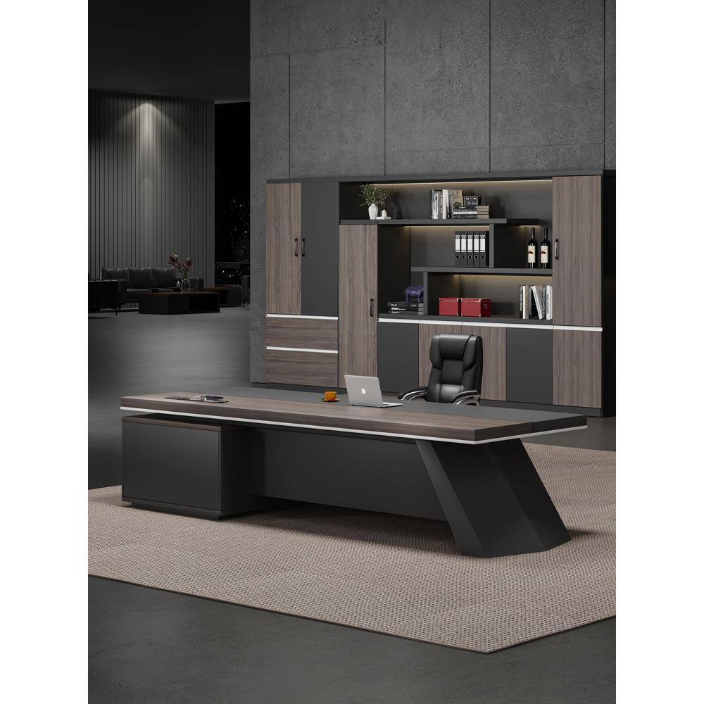 老板办公桌简约现代桌椅组合新中式大班台单人总裁桌经理办公家具