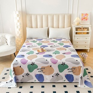 1米2单人1米5床1米8双人单件A床单纯棉100全棉加厚斜纹被单铺炕单