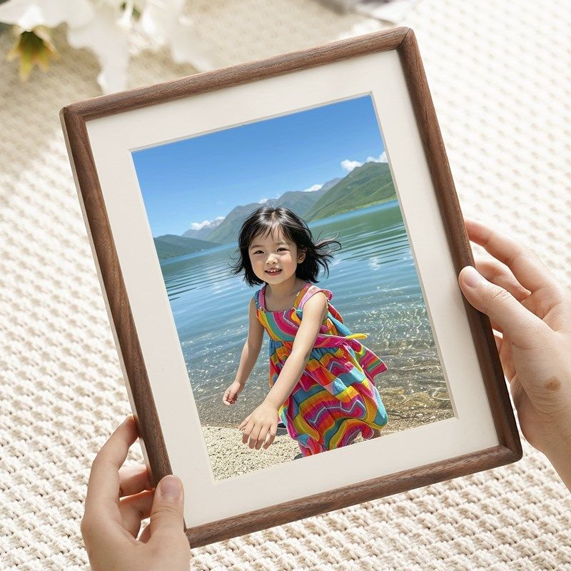 黑胡桃实木榫卯圆角摆台洗照片做成相框678寸A4高档框定制diy照片,家居饰品,相框/画框,淘宝优惠券,粉丝福利购,淘宝优惠卷