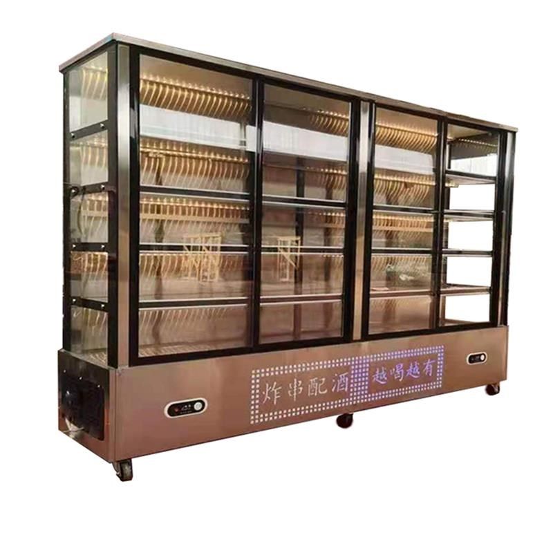 火锅串串柜定制炸串冷藏展示柜烧烤凉菜点菜柜熟食蛋糕水果保鲜柜