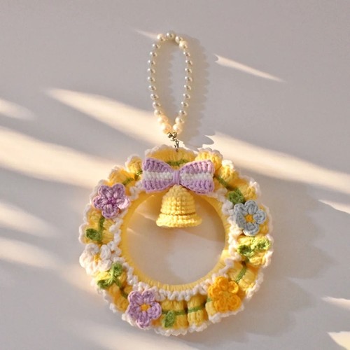 喜柚圣诞花环毛线钩针DIY装饰