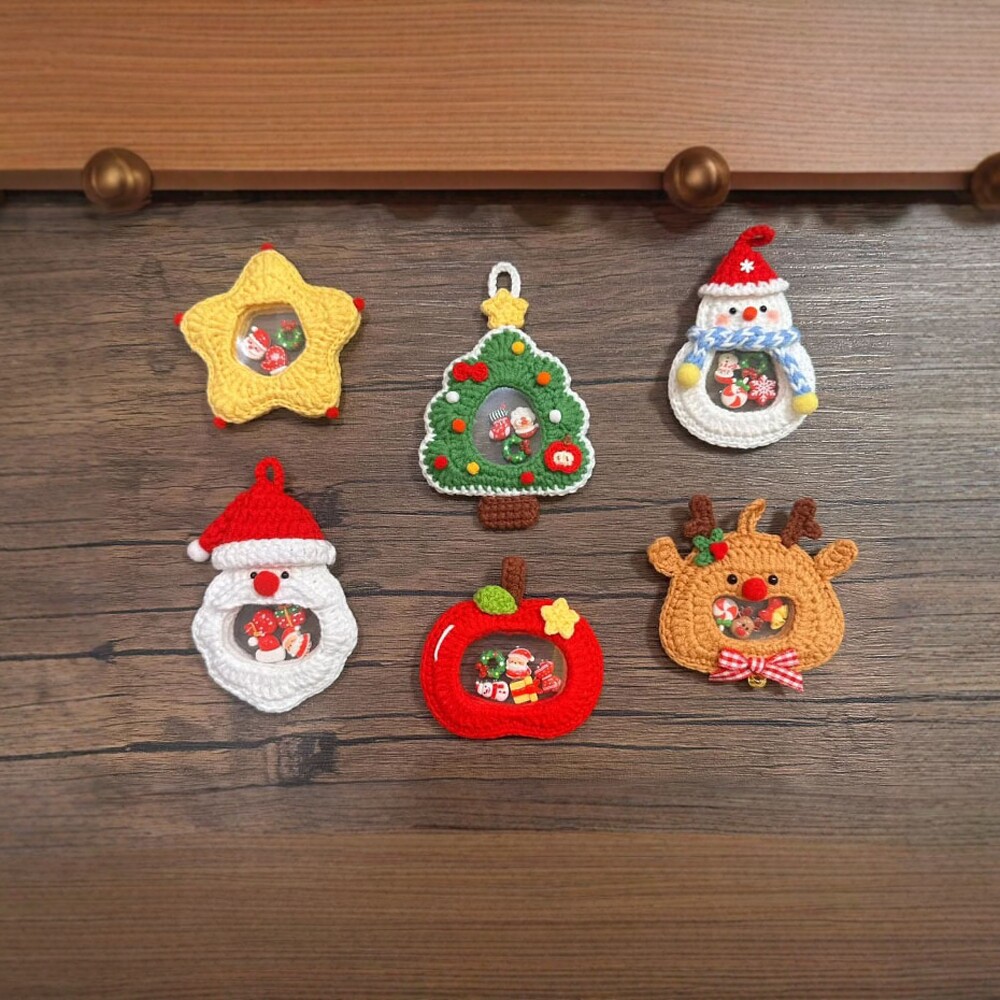 圣诞挂件摇摇乐手工编织diy毛线钩针钥匙扣挂件包挂饰生日礼物