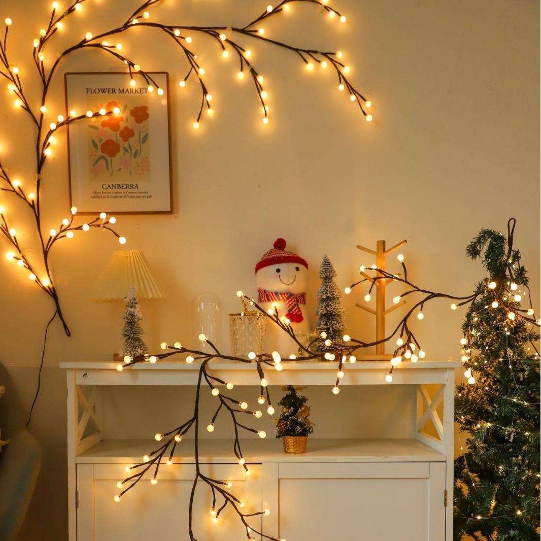 跨境树枝灯藤条灯led灯串网红房间布置彩灯串灯造型灯节日装饰灯