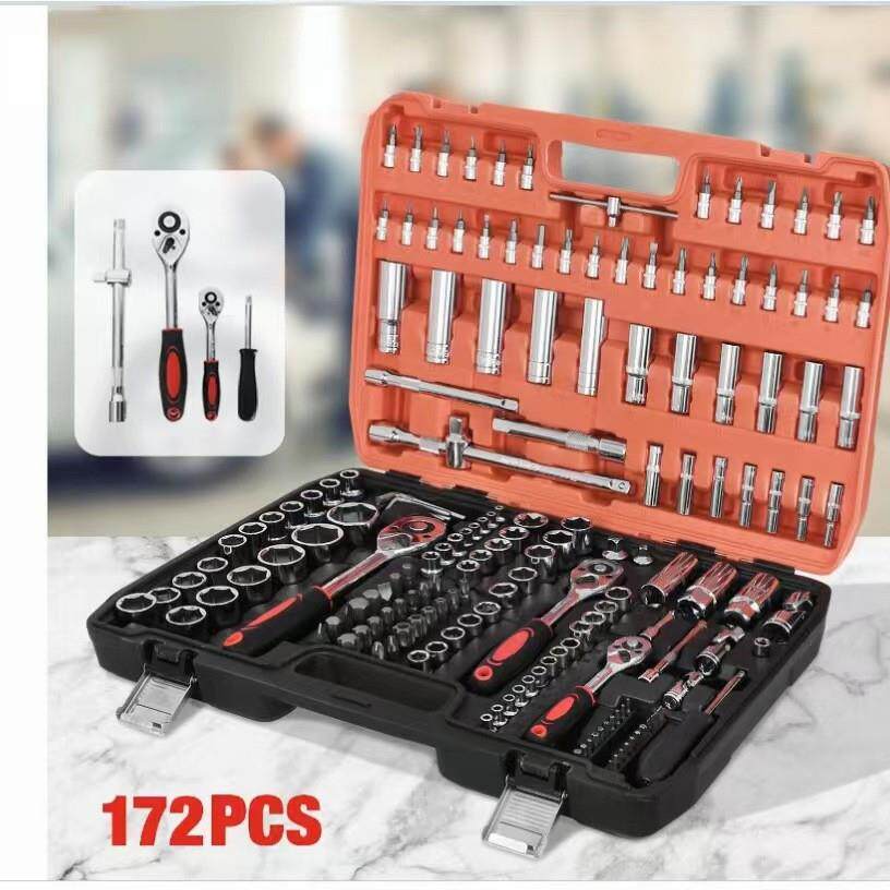 172件套24齿汽修工具套装汽车维修组套套筒扳手组合工具维修工具