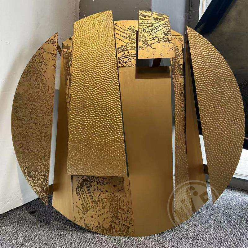 高级感纯手工敲击装饰画立体玄关餐厅艺术装饰画轻奢风样板间装置