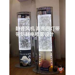 羽绒展示灯箱落地双面发光吹绒喷绒立式两面灯箱羽绒商场广告招牌