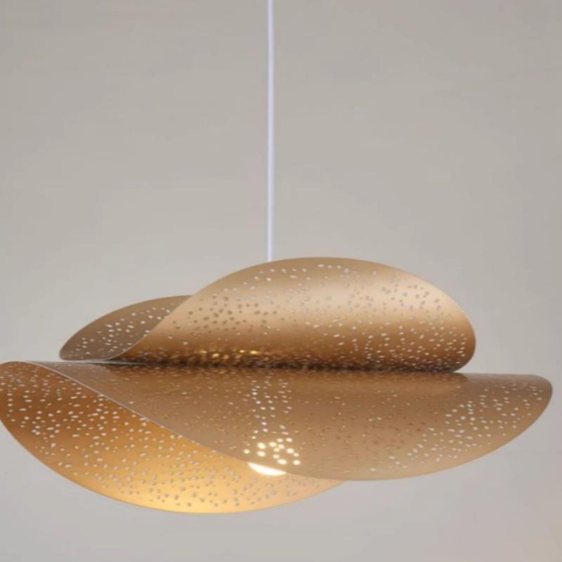 餐厅花瓣荷叶客厅卧室酒店民宿个性设计师样板间创意吧台斗笠吊灯