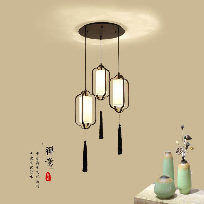 新中式吊灯客厅吊灯茶楼古典创意个性饭店复古流苏餐厅小吊灯