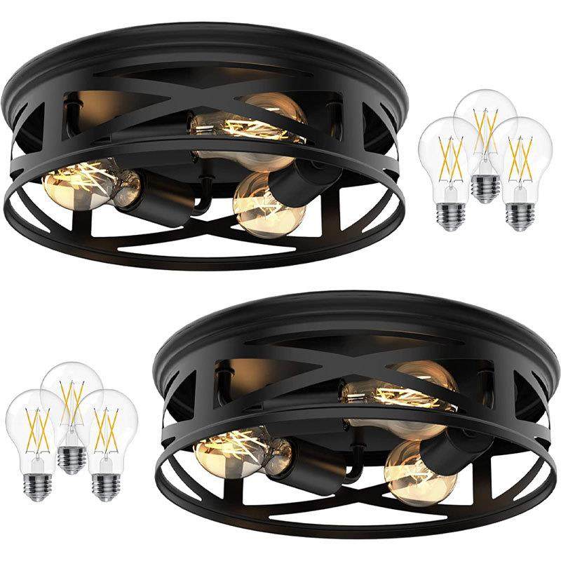 亚马逊ebay美式乡村复古工业风铁艺灯具走廊餐厅卧室楼梯间吸顶灯