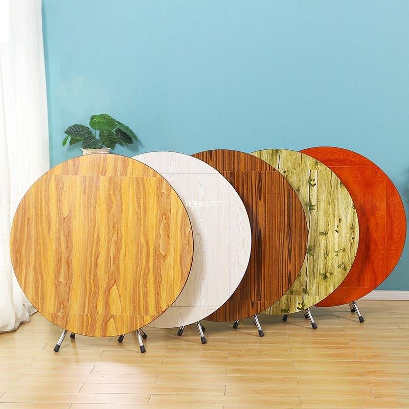 圆形简易折叠餐桌正方形桌便携可吃饭桌大圆桌小户型家用折叠饭桌