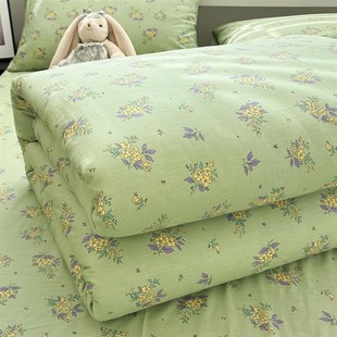 曼城旧事全棉碎花被套单件1r50x200x230被罩宿舍单人100纯棉褥子