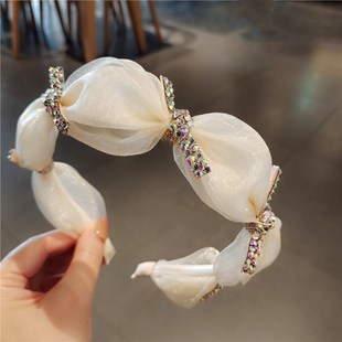 百搭宽边法式 高级感洋气时尚 发卡头箍 发箍高颅顶镶钻款 韩国新款