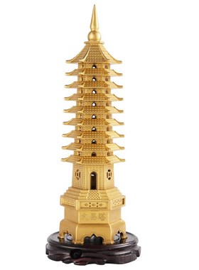 九层文昌塔纯铜13层十三层摆件家居客厅书房书桌9层办公室工艺品