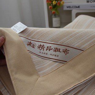 特厚冷感~老粗布凉席三件套亚麻冰凉感加厚粗麻布床单不移位夏季