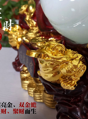 大号玉白菜摆件家居装饰品酒柜玄关客厅摆设新店开业礼品