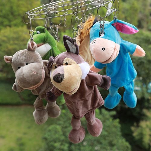 张嘴手偶玩具嘴巴能动幼儿园教具手指玩偶长腿大灰狼手套布偶动物