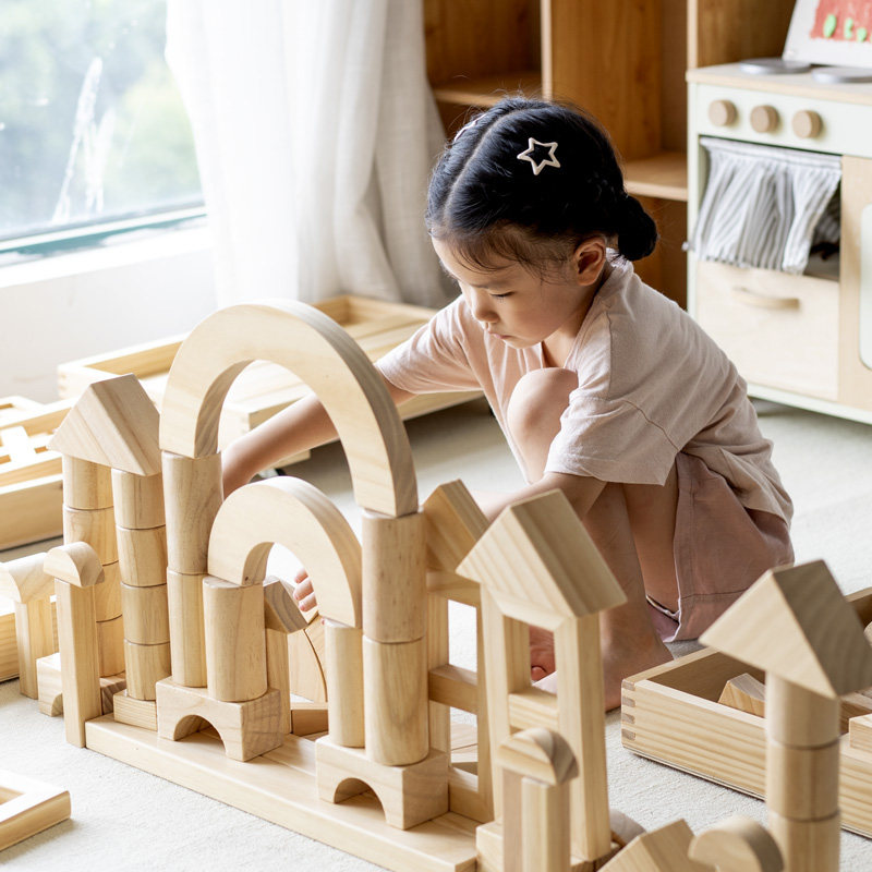 幼儿园大块颗粒木质松木搭建积木儿童原木1宝宝2-3周岁礼物男女孩,玩具/童车/益智/积木/模型,木质积木,淘宝优惠券,粉丝福利购,淘宝优惠卷