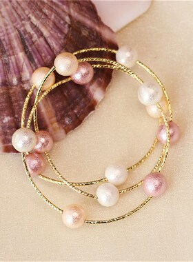 高级感多层珍珠手链小众精致时尚女2024新款爆款韩国清新百搭手串