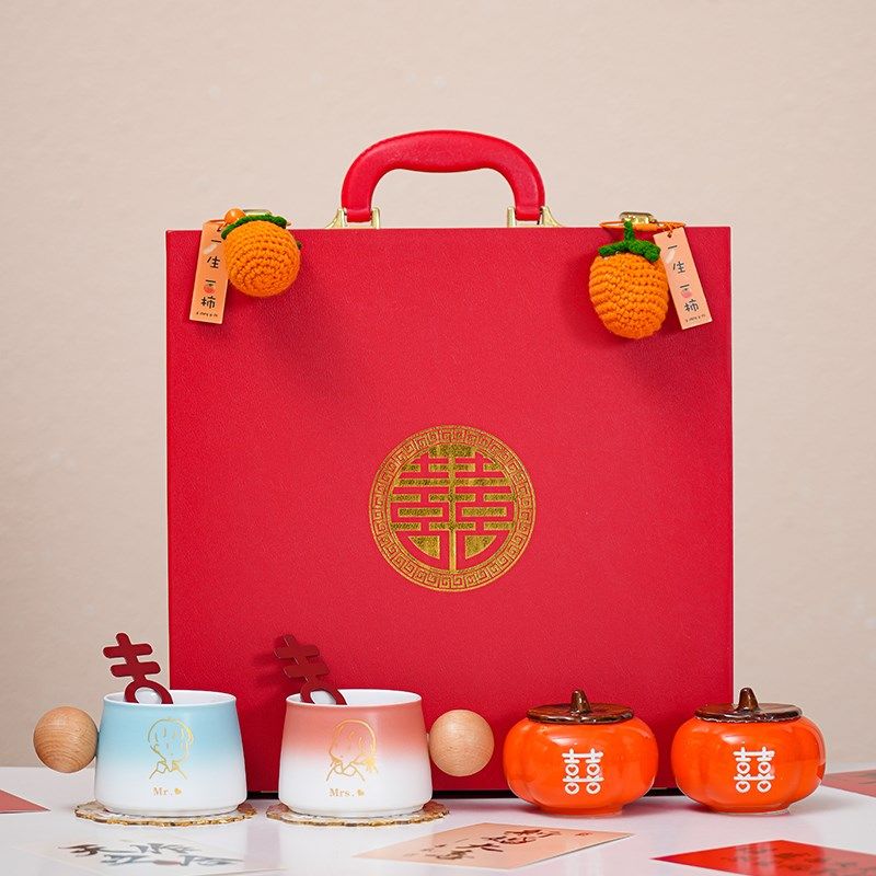 新婚礼物送新娘闺蜜结婚送新人高级实用摆件订婚礼品咖啡杯子套装