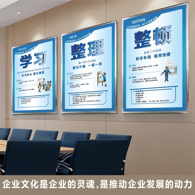 6S管理标识牌5S安全生产标语7S车间仓库标示牌10S警示标志11S办公