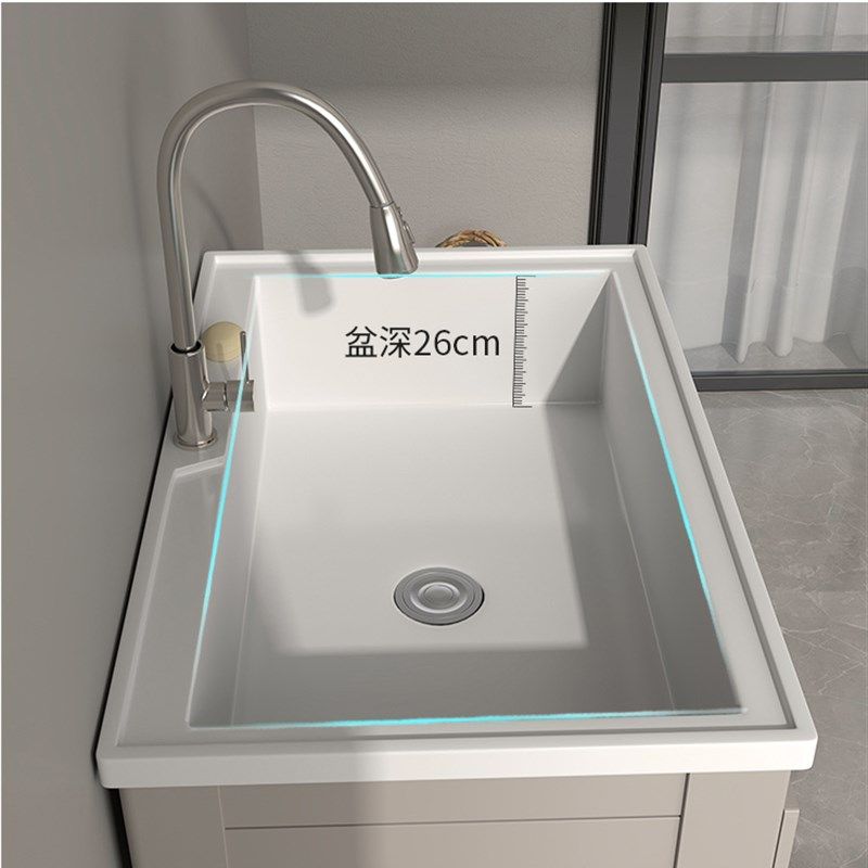 手洗洗衣池阳台家用一体水池柜小户型洗衣柜带搓板洗衣台洗手池槽,家装主材,浴室柜组合,淘宝优惠券,粉丝福利购,淘宝优惠卷