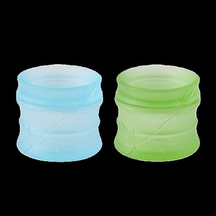 野里花间【竹涧】琉璃墨碟水盂笔洗一体组合竹节造型涮墨洗笔储水